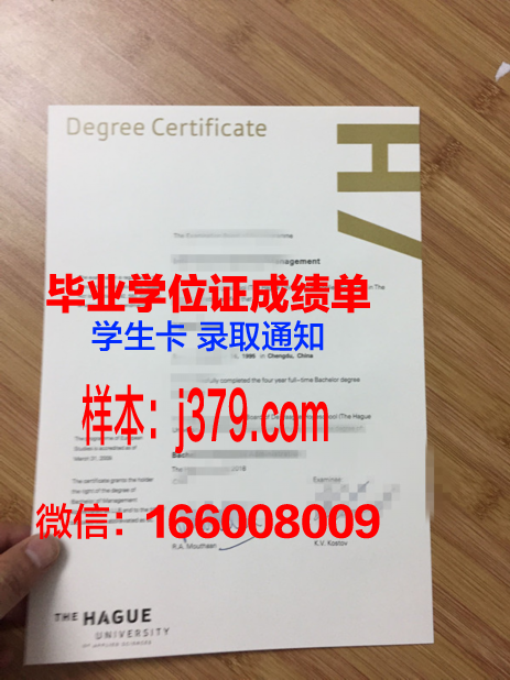 海牙大学硕士（研究生）毕业证 The Hague University of Applied Science diploma