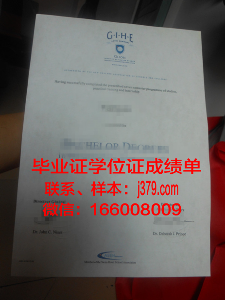 尚博里昂大学教学与研究中心毕业证样本