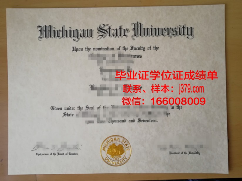 密歇根州立大学毕业(密歇根州立大学毕业证书英文原件)