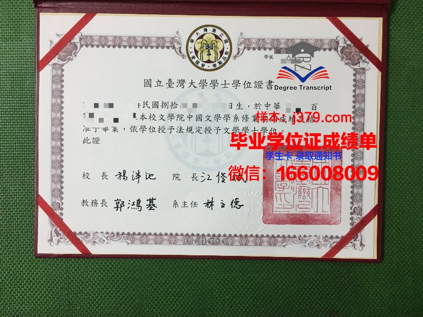 国立纯数学与应用数学研究所毕业证书原件(国立大学数学系)