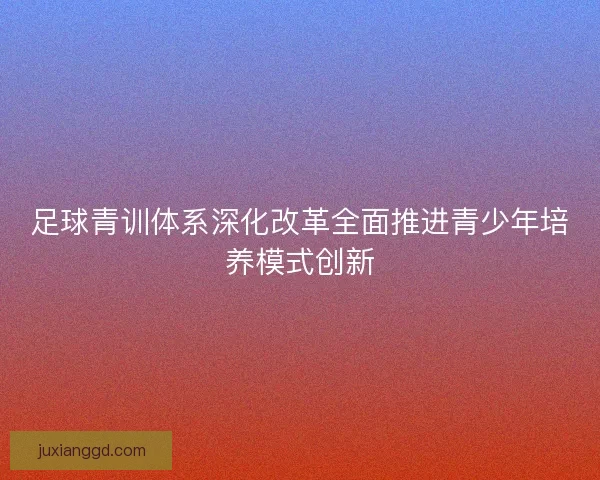 足球青训体系深化改革全面推进青少年培养模式创新